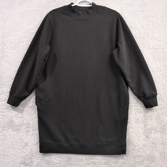Gap Sweatshirt Dress Black Medium Petite MP Pockets Soft Casual Long Sleeves - Picture 1 of 8